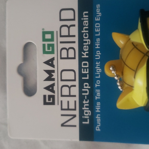 Lot of 10 NERD BIRD LIGHT UP LED KEYCHAIN - Picture 4 of 7